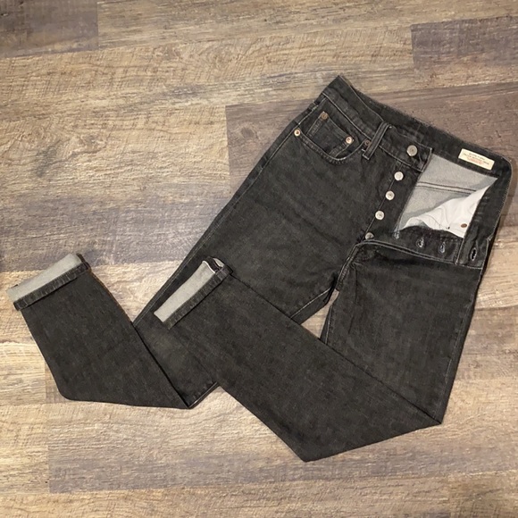 Levi's Denim - Levi’s Black 501 Italian Selvedge Denim Jeans